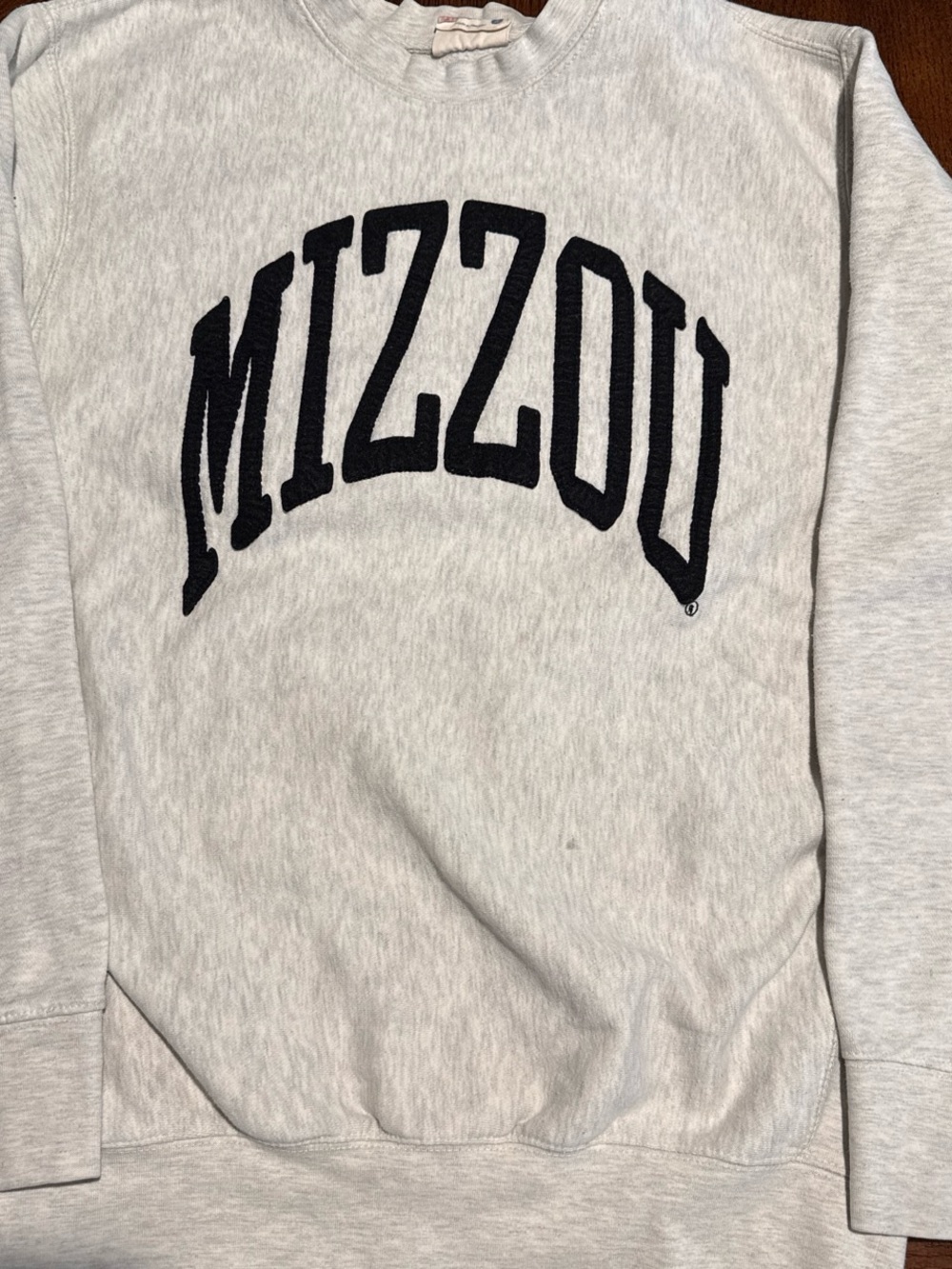 Mizzou Light Gray Crewneck Sweater